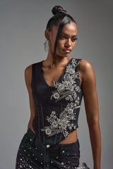 LOTS OF LOVE TO GIVE RHINESTONE BLOUSE