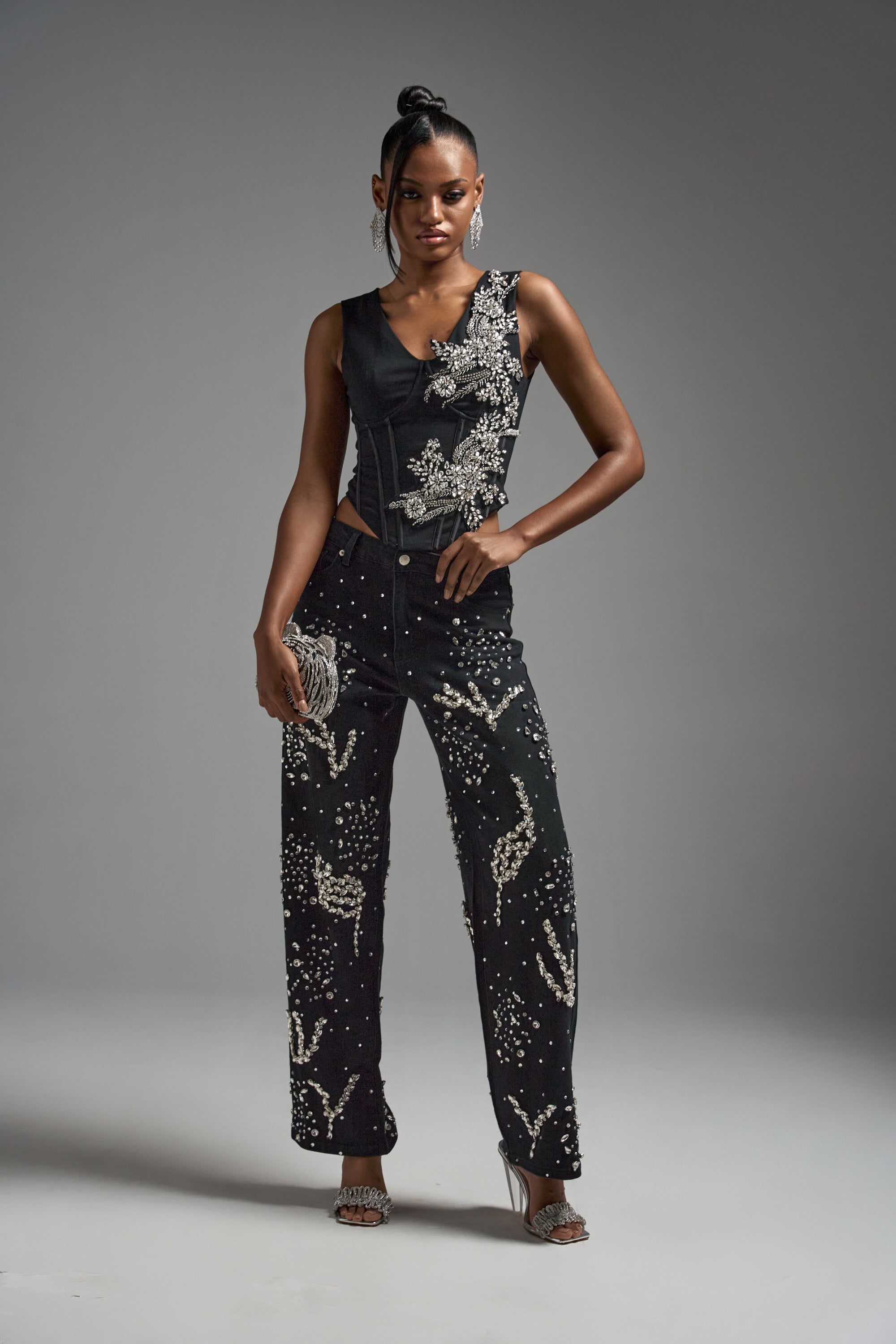 LOTS OF LOVE TO GIVE RHINESTONE BLOUSE