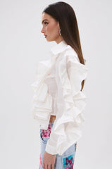 STAR OF THE SHOW RUFFLE BUTTON DOWN