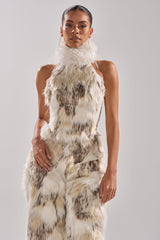 FLINTSTONES MOCK NECK FUR TOP