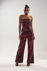 MIXED EMOTIONS FAUX LEATHER TROUSER