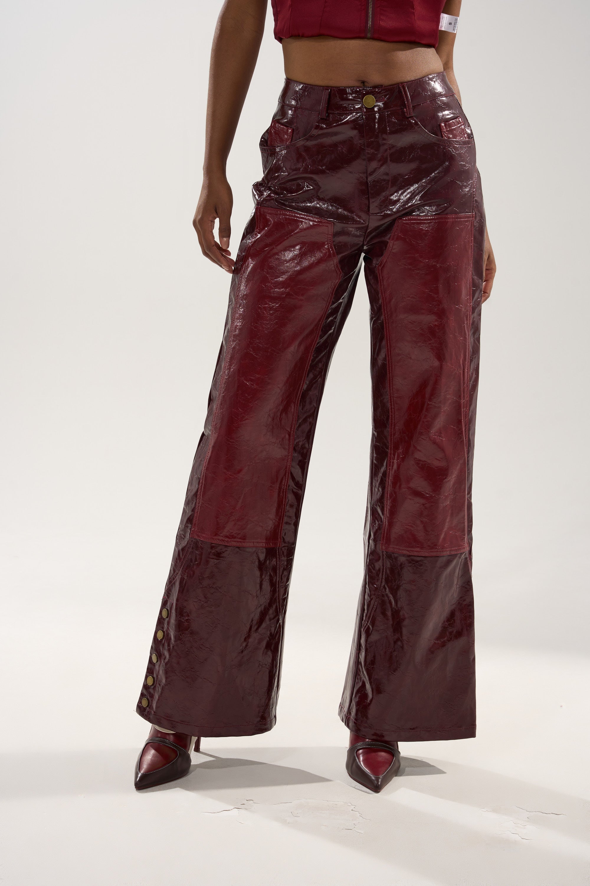 MIXED EMOTIONS FAUX LEATHER TROUSER