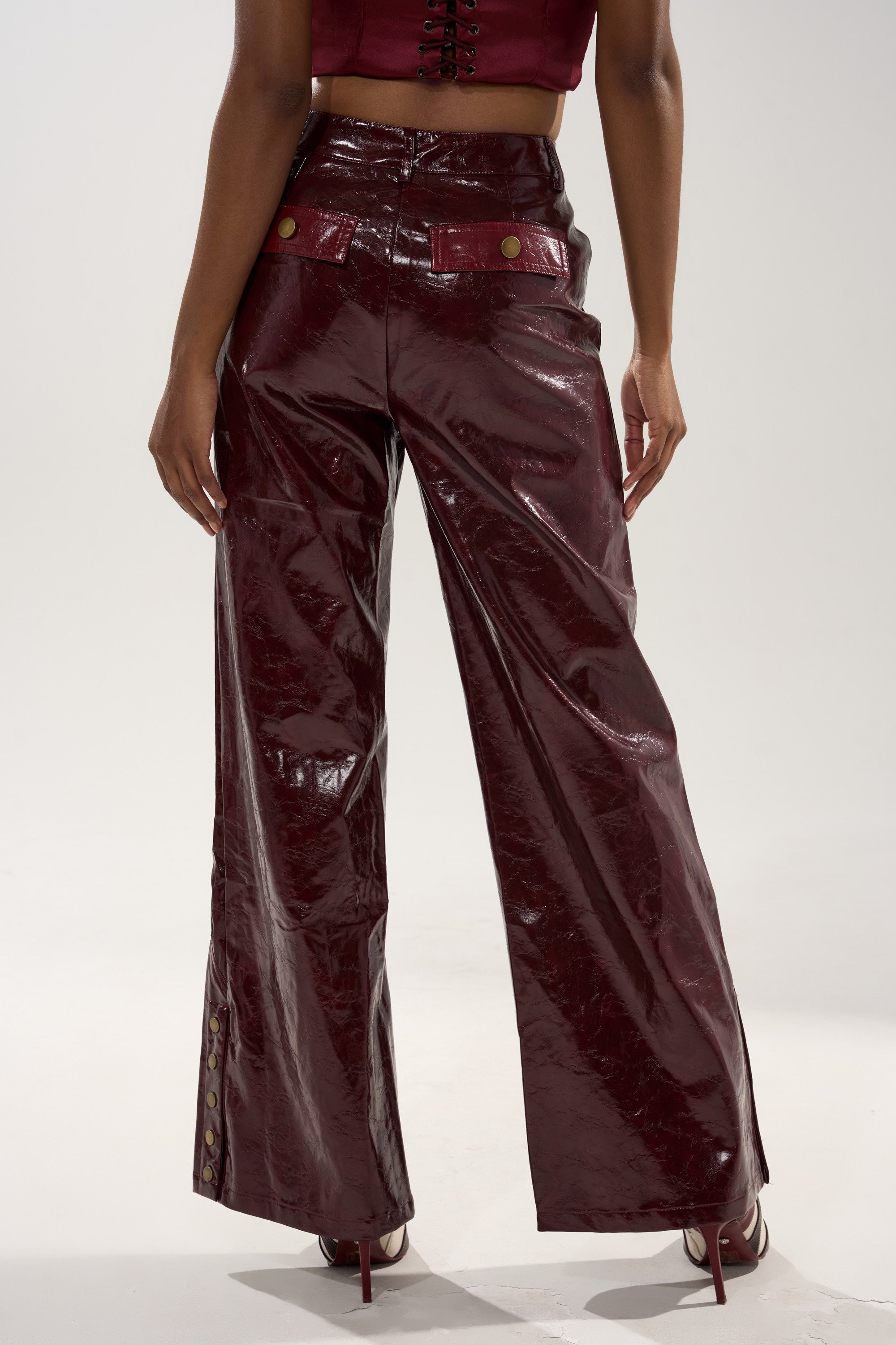 MIXED EMOTIONS FAUX LEATHER TROUSER