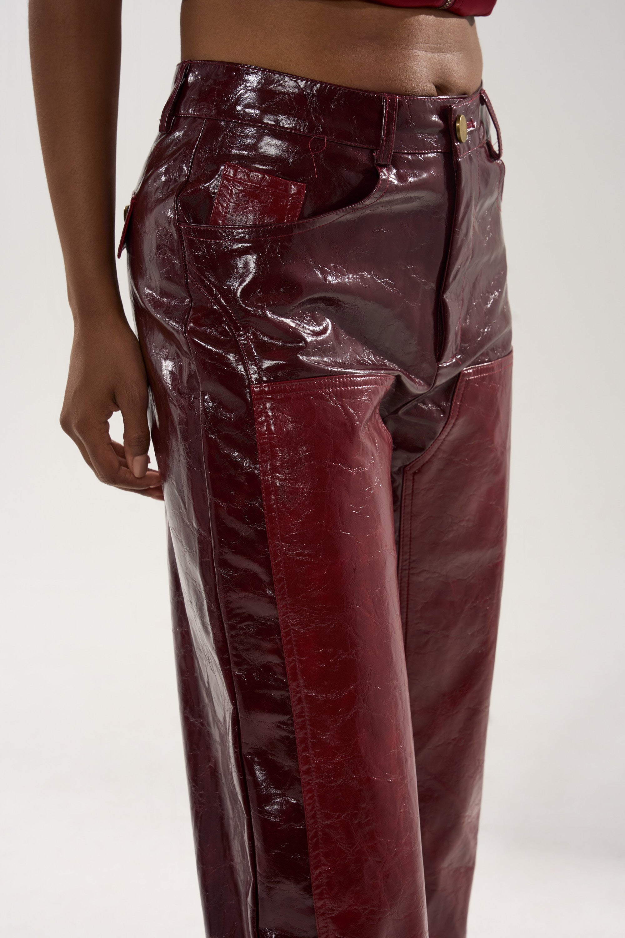 MIXED EMOTIONS FAUX LEATHER TROUSER