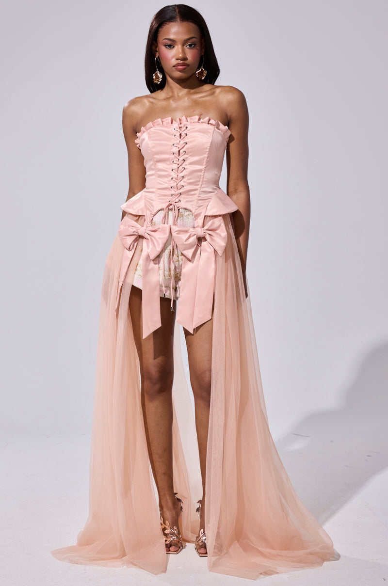 HIGH TEA TULLE TRIM CORSET