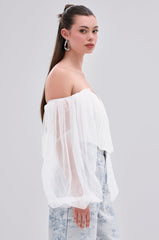 FLY WITH ME CORSET TOP IN WHITE