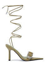 GROUND WORK SAGE POINTED TOE SILVER HARDWARE SANDAL