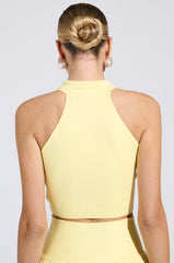 LEMONY EMILY CROPPED SWEATER VEST IN YELLOW