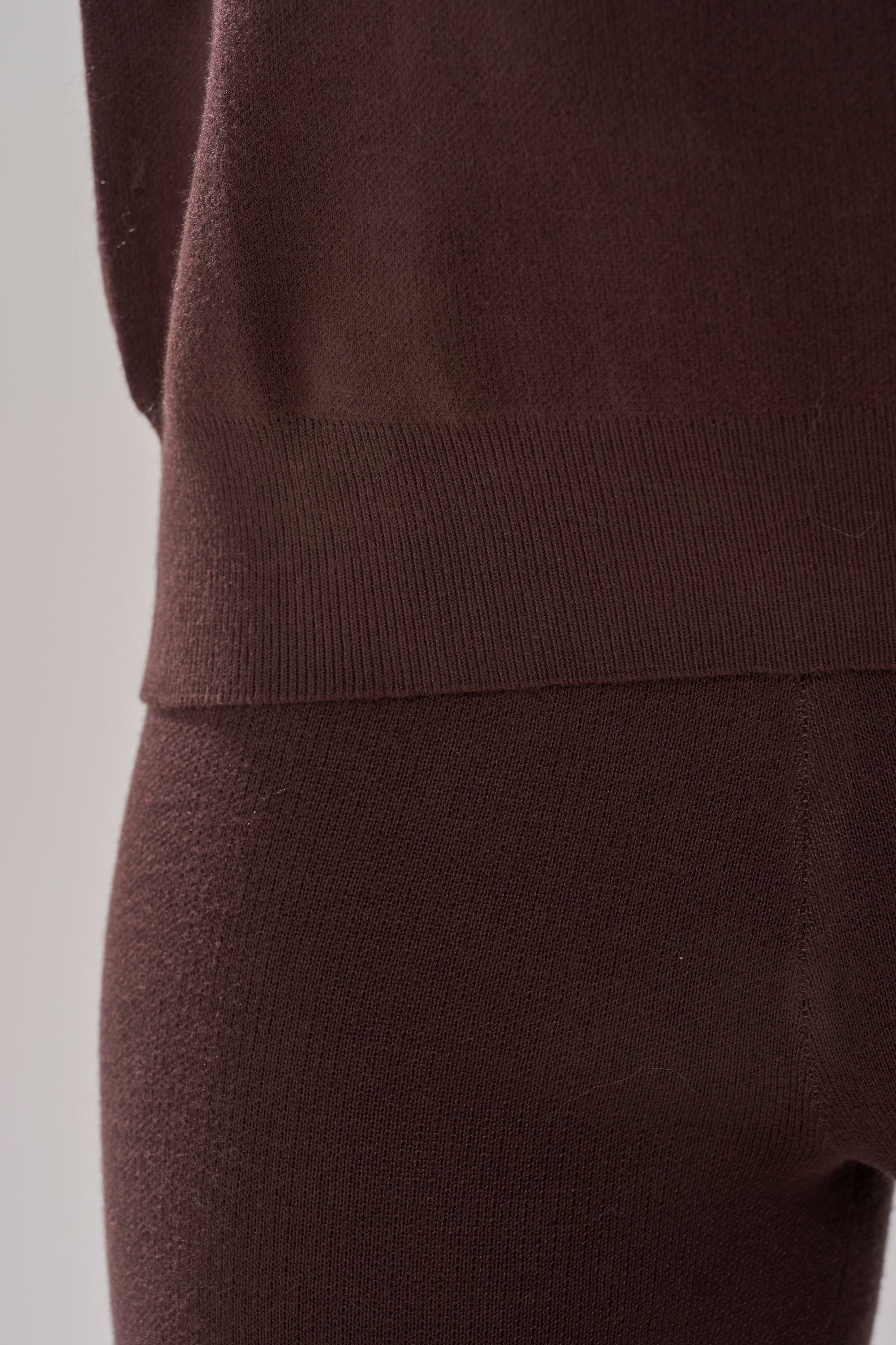 COZY VIBES SWEATER WITH FUR CUFF IN BROWN