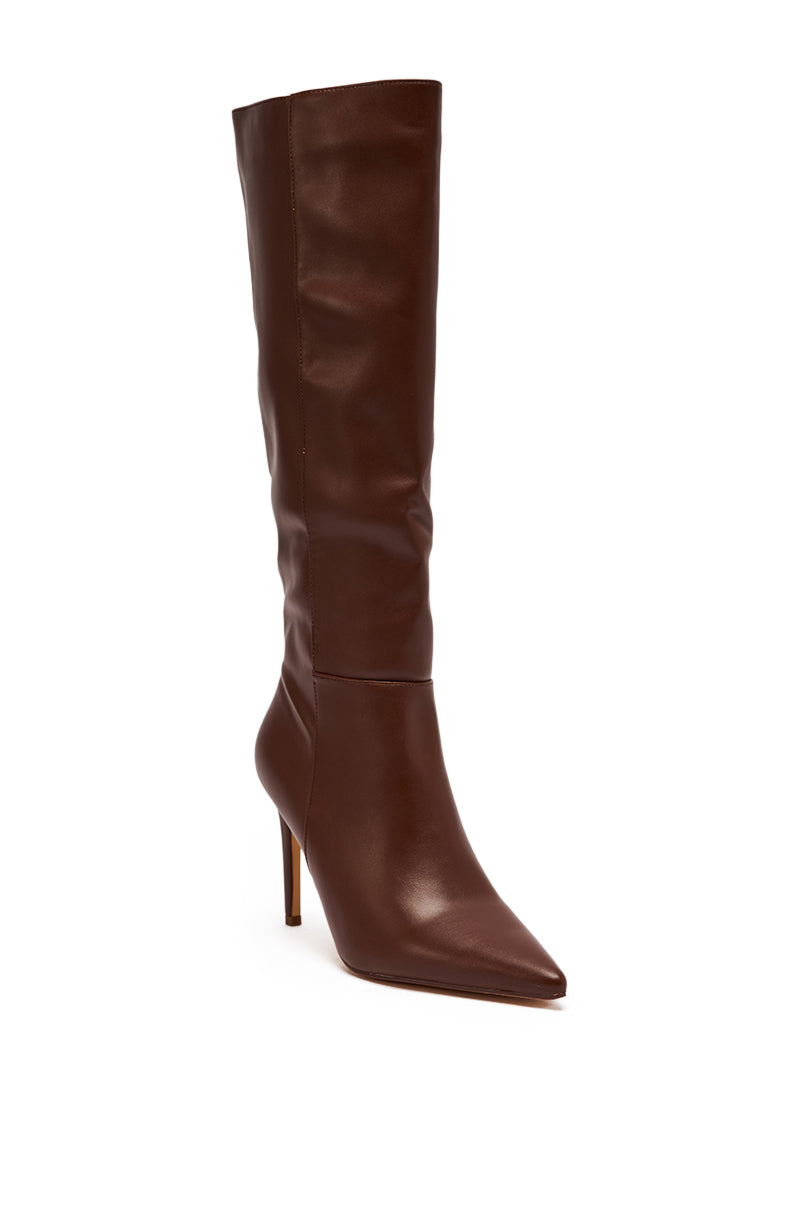 AZALEA WANG HAILEYANN BROWN STILETTO BOOT