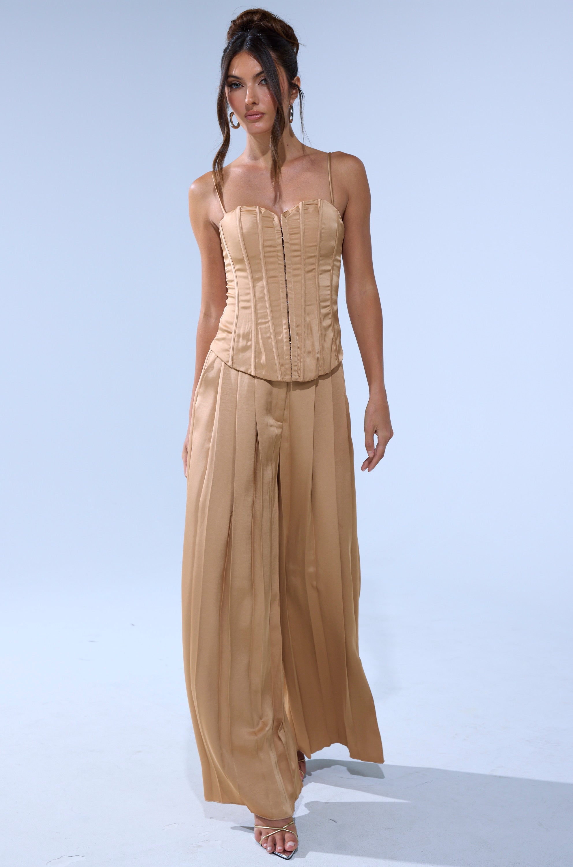 HANSEL MOCHA SATIN CORSET