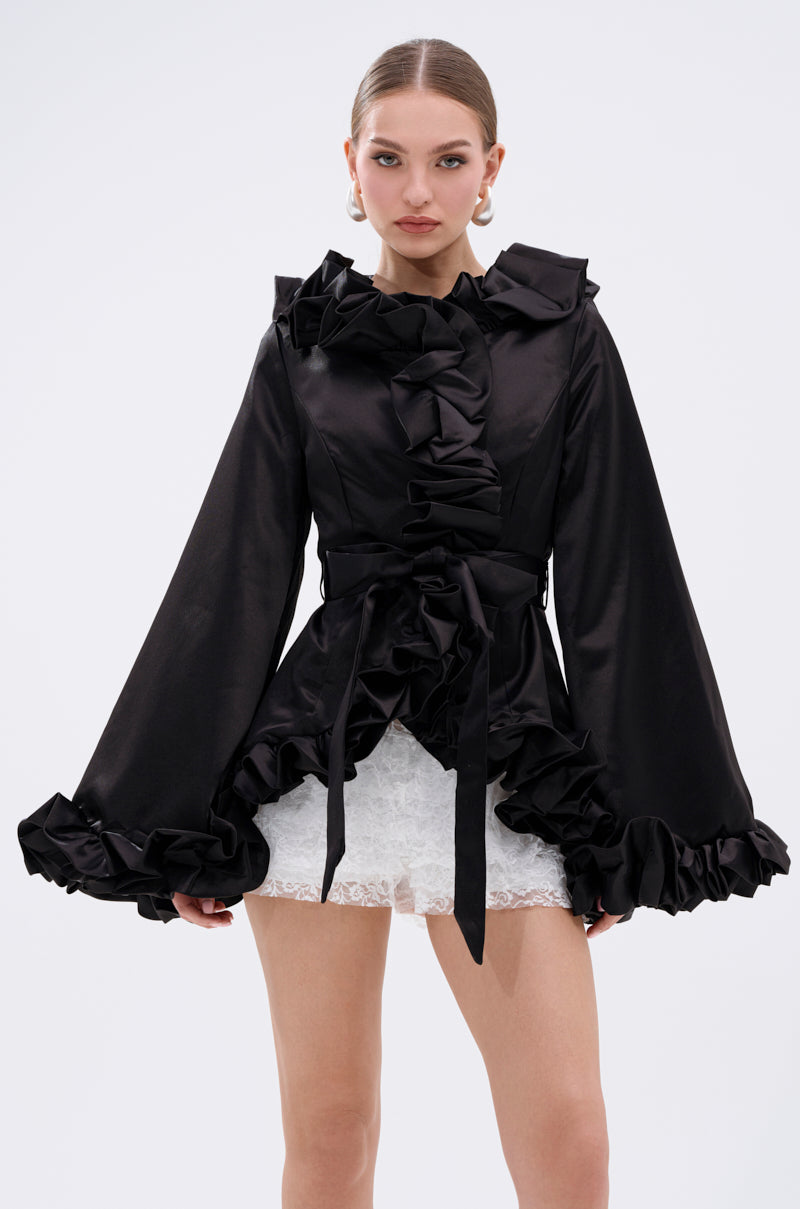 GARDEN PARTY WRAP BLAZER