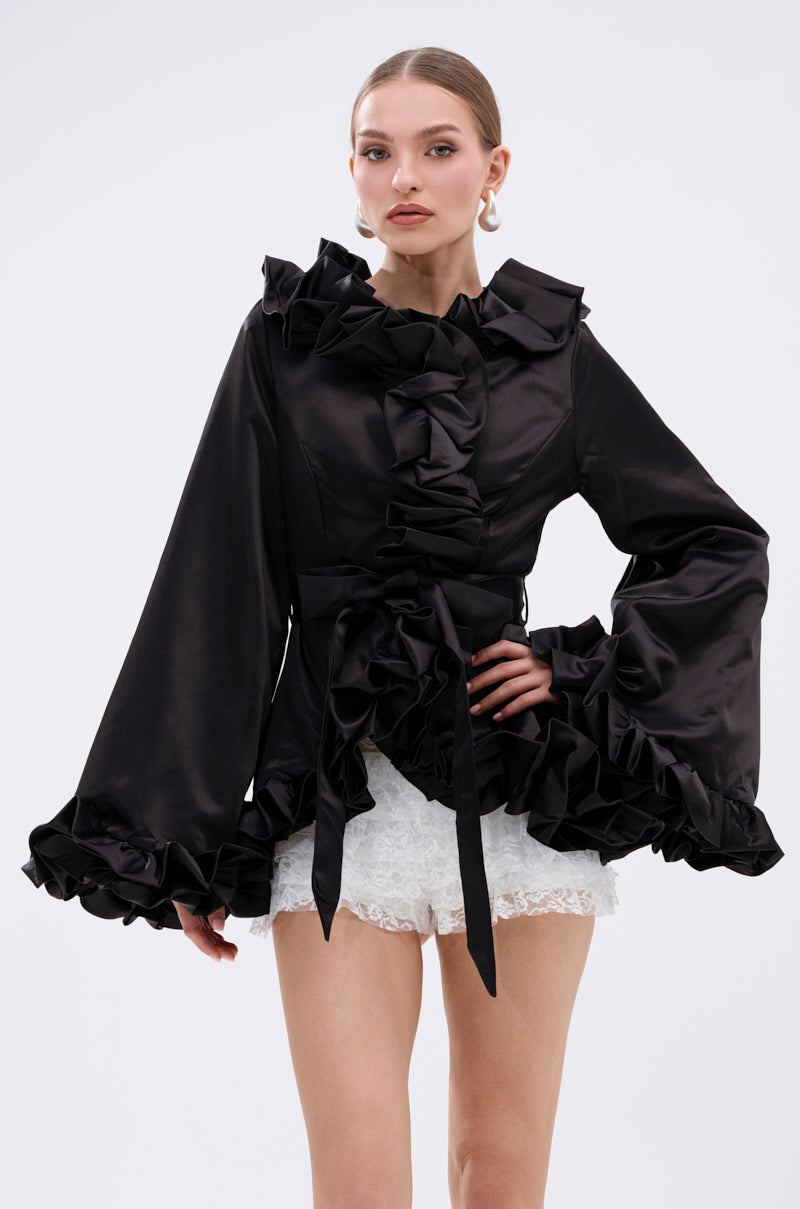 GARDEN PARTY WRAP BLAZER