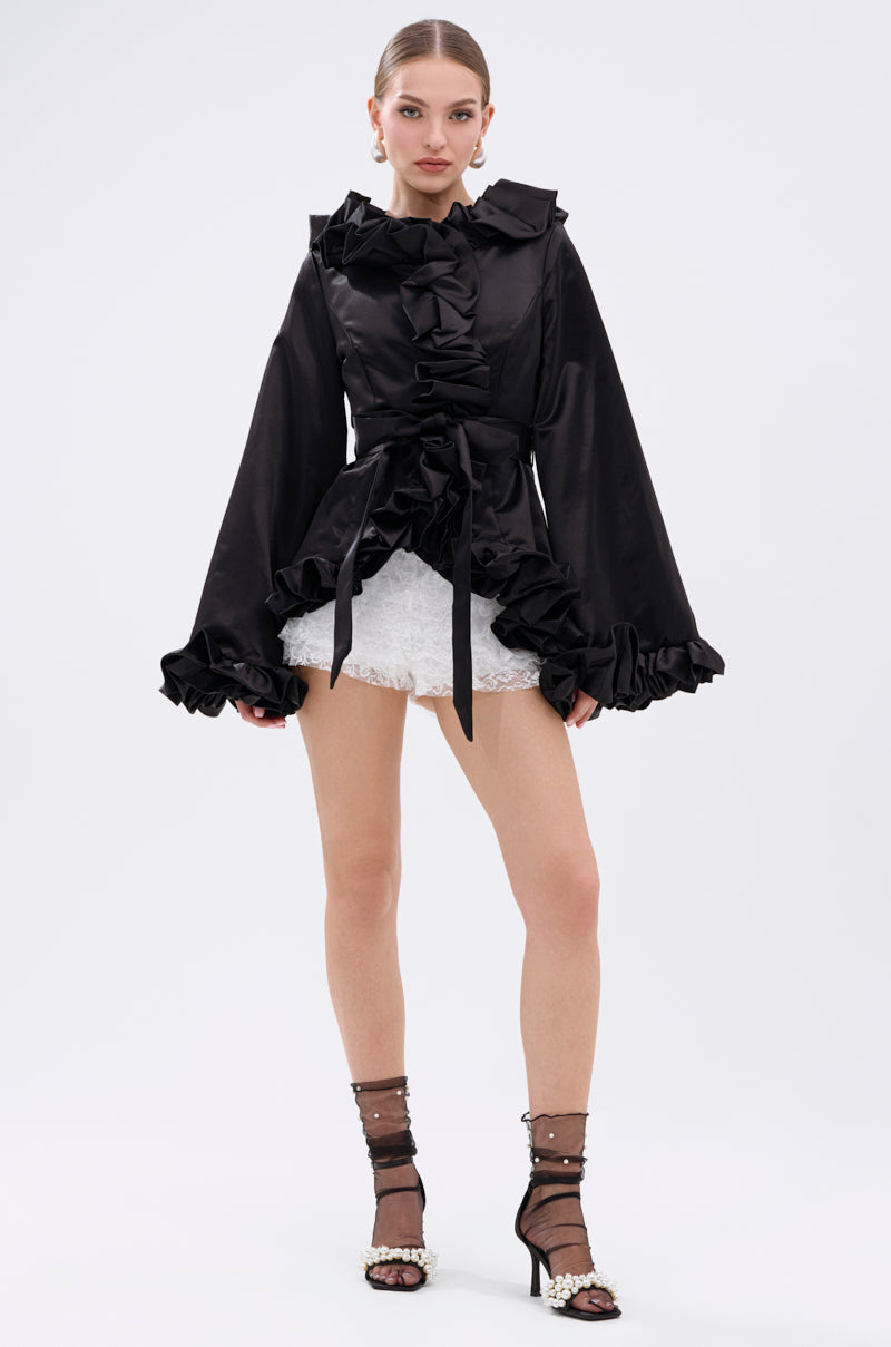 GARDEN PARTY WRAP BLAZER