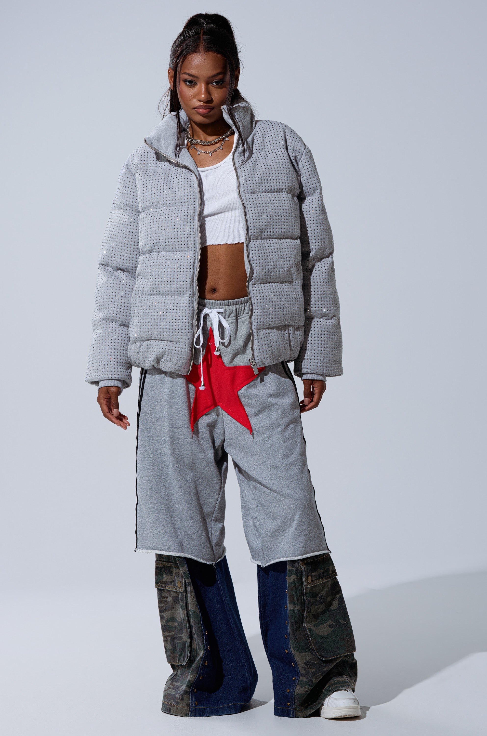 HOUDINI MID RHINESTONE PUFFER