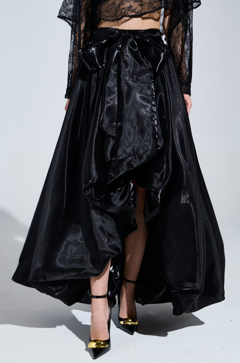 STILL WANT YOU HIGH LOW SKIRT IN BLACK