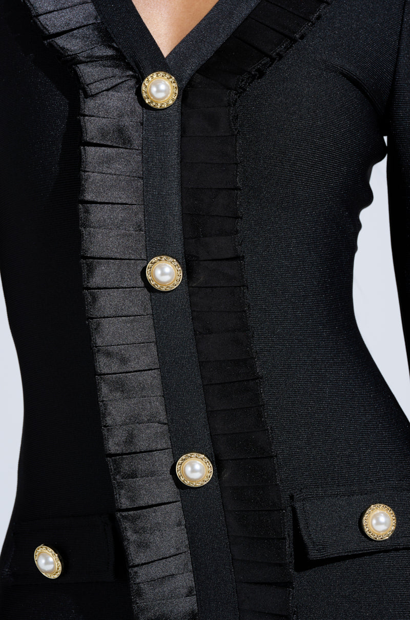 SAKURA BANDAGE RUFFLE MINI DRESS