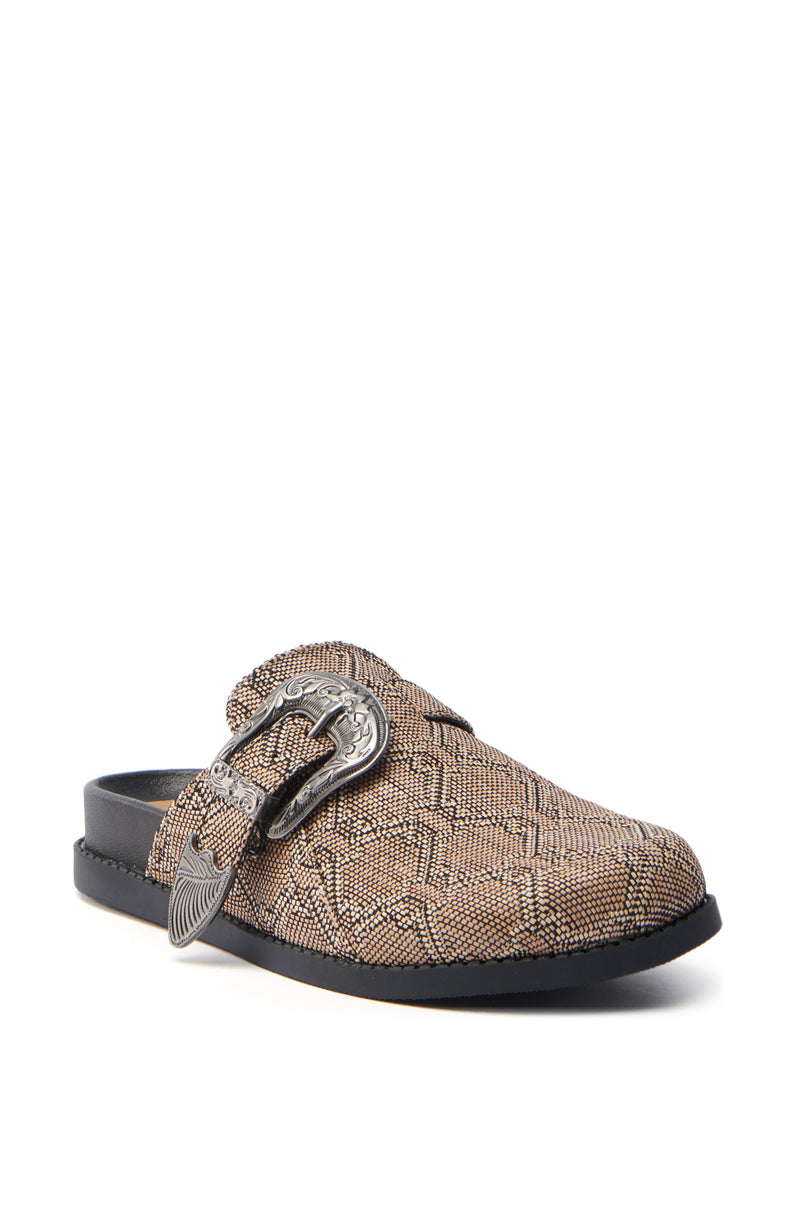 AZALEA WANG INFORMER TAN SNAKE CLOG