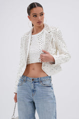 VIVA VEGAS FITTED MOTO JACKET