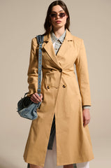 JADE STRUCTURED TRENCH IN KHAKI
