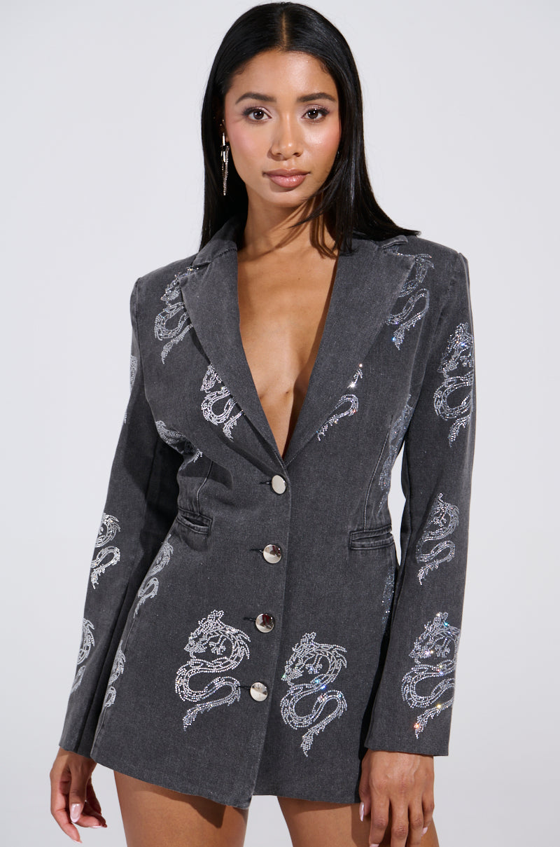 DRAGON SENSE EMBELLISHED BLAZER