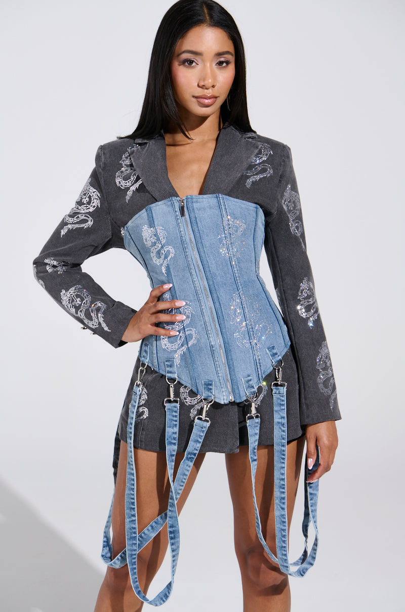 DRAGON SENSE EMBELLISHED BLAZER