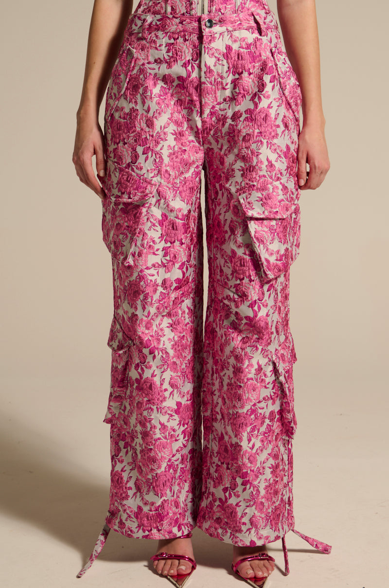 MILEY JACQUARD CARGO PANTS