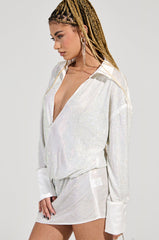 LOGEN RHINESTONE MINI DRESS