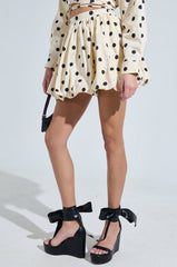 ALL ABOUT ME POLKA DOT POPLIN MINI SKIRT