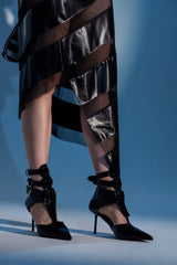 AZALEA WANG ITHYKA BLACK PATENT STILETTO PUMP