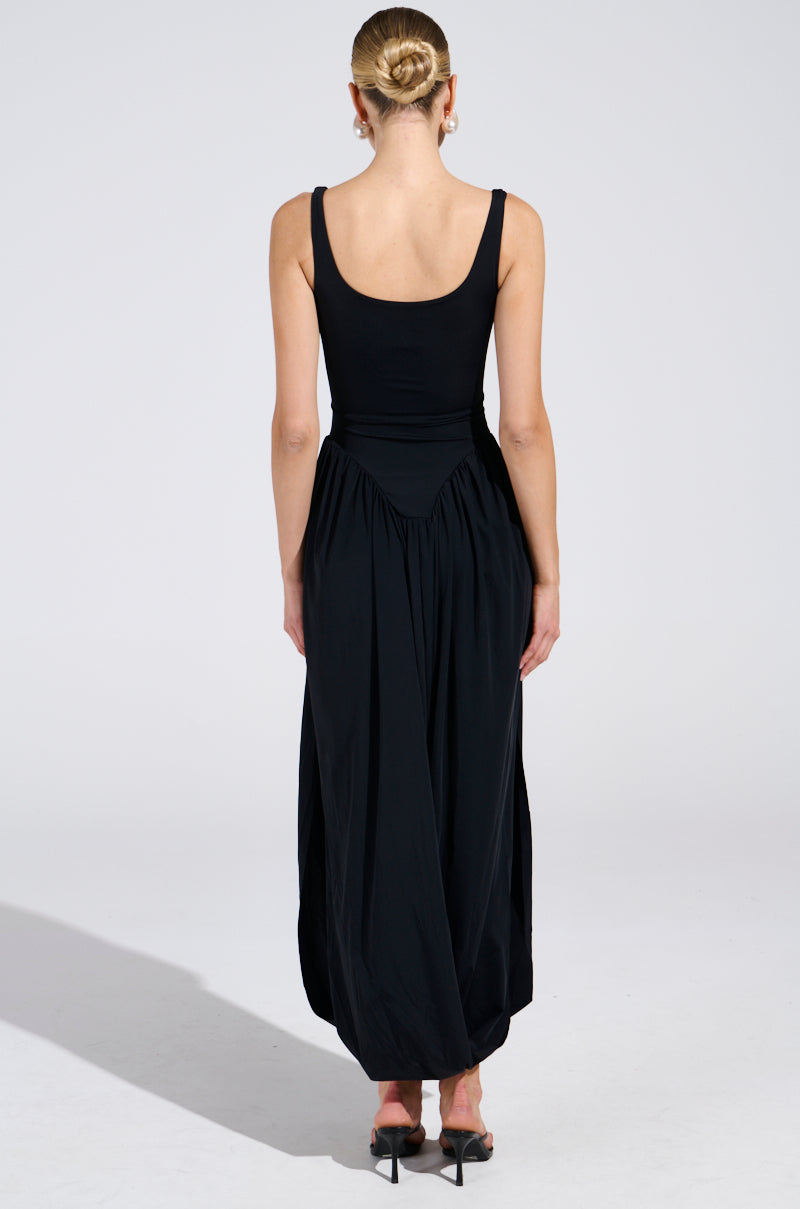 FELT CUTE DRAPED MAXI DRESS