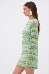 SUMMER TIME FINE PRINTED MINI DRESS