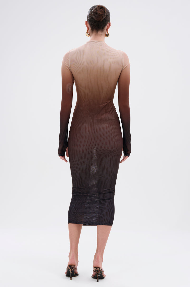 FIFTY SHADES OMBRE MIDI DRESS