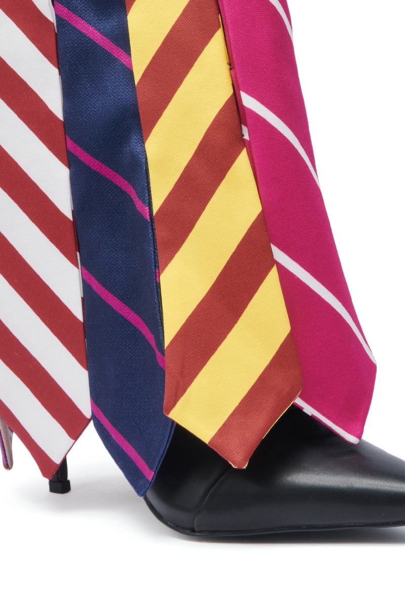 AZALEA WANG JAUNE BLACK TIE BOOTIE