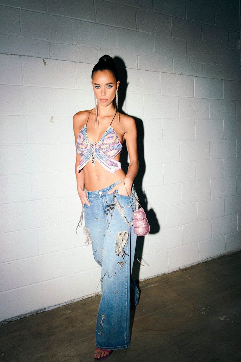 THE BEST ONE YET RELAXED FIT BLING DENIM JEANS