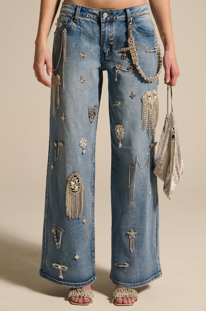 THE BEST ONE YET RELAXED FIT BLING DENIM JEANS