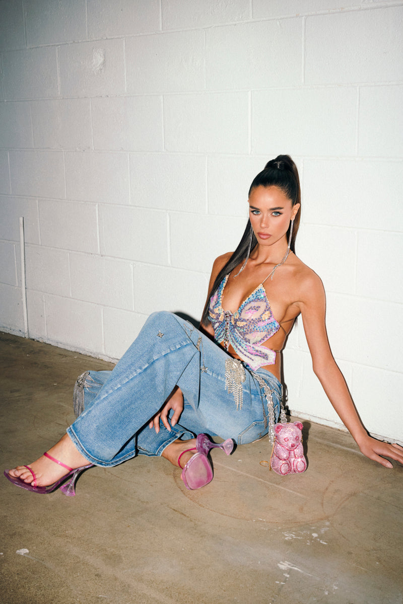 THE BEST ONE YET RELAXED FIT BLING DENIM JEANS