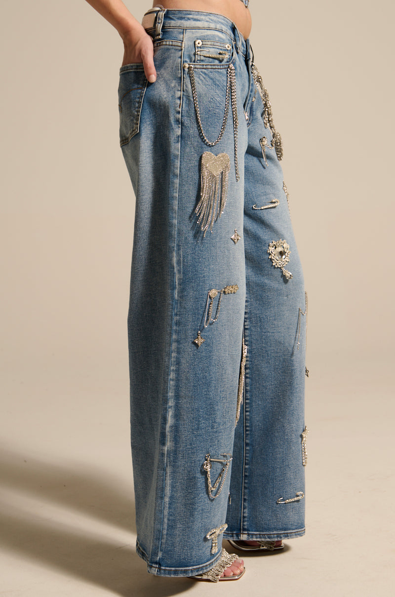 THE BEST ONE YET RELAXED FIT BLING DENIM JEANS