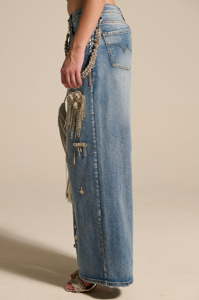 THE BEST ONE YET RELAXED FIT BLING DENIM JEANS
