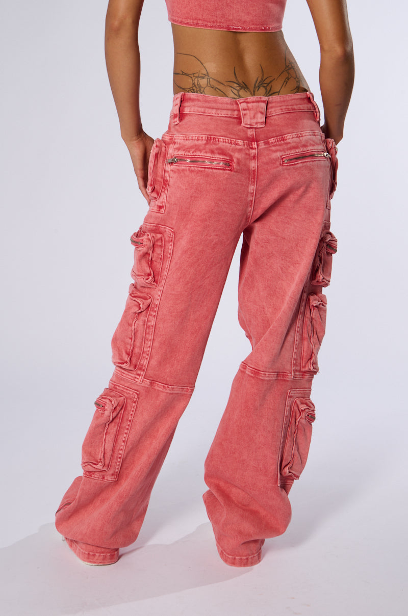 OUT THE MUD ACID WASH CARGO PANT