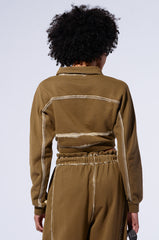 STREET TALK CROP SWEATSHIRT