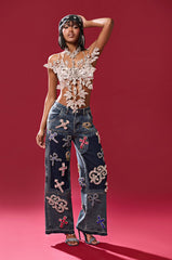 WILD AND FREE RHINESTONE DENIM