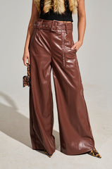 SHAINA FAUX LEATHER TROUSER