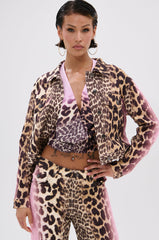 COCO LEOPARD PRINT DENIM JACKET