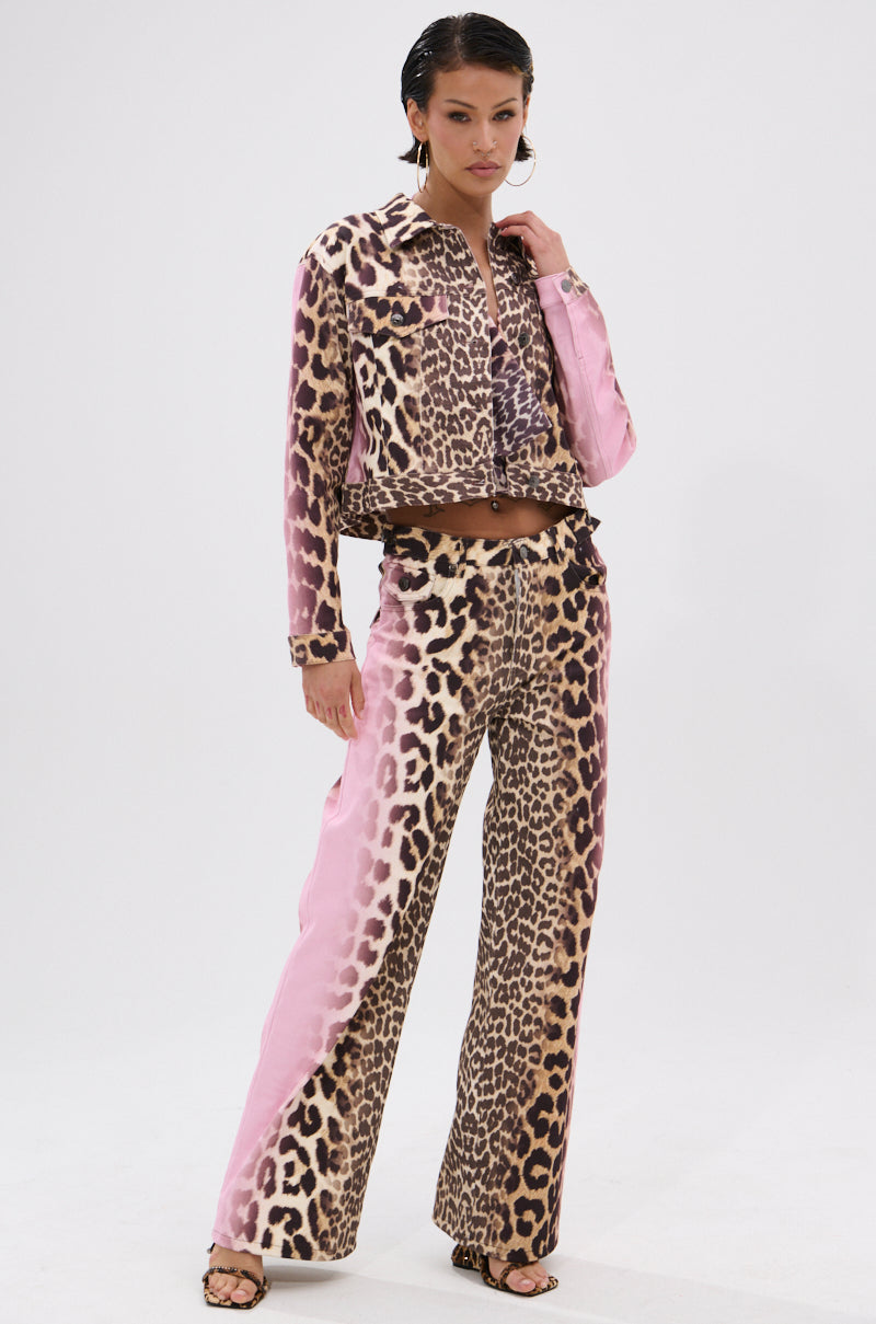COCO LEOPARD PRINT DENIM
