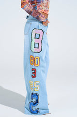 GOOD LUCK PATCH DENIM