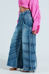 RIDE THE WAVE WIDE LEG DENIM JEANS