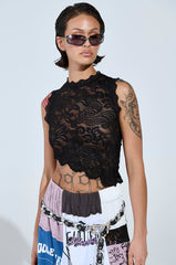 FREE FALLING LACE TOP
