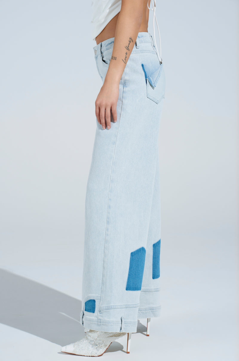 CHANGE OF PERSPECTIVE WIDE LEG DENIM PANTS