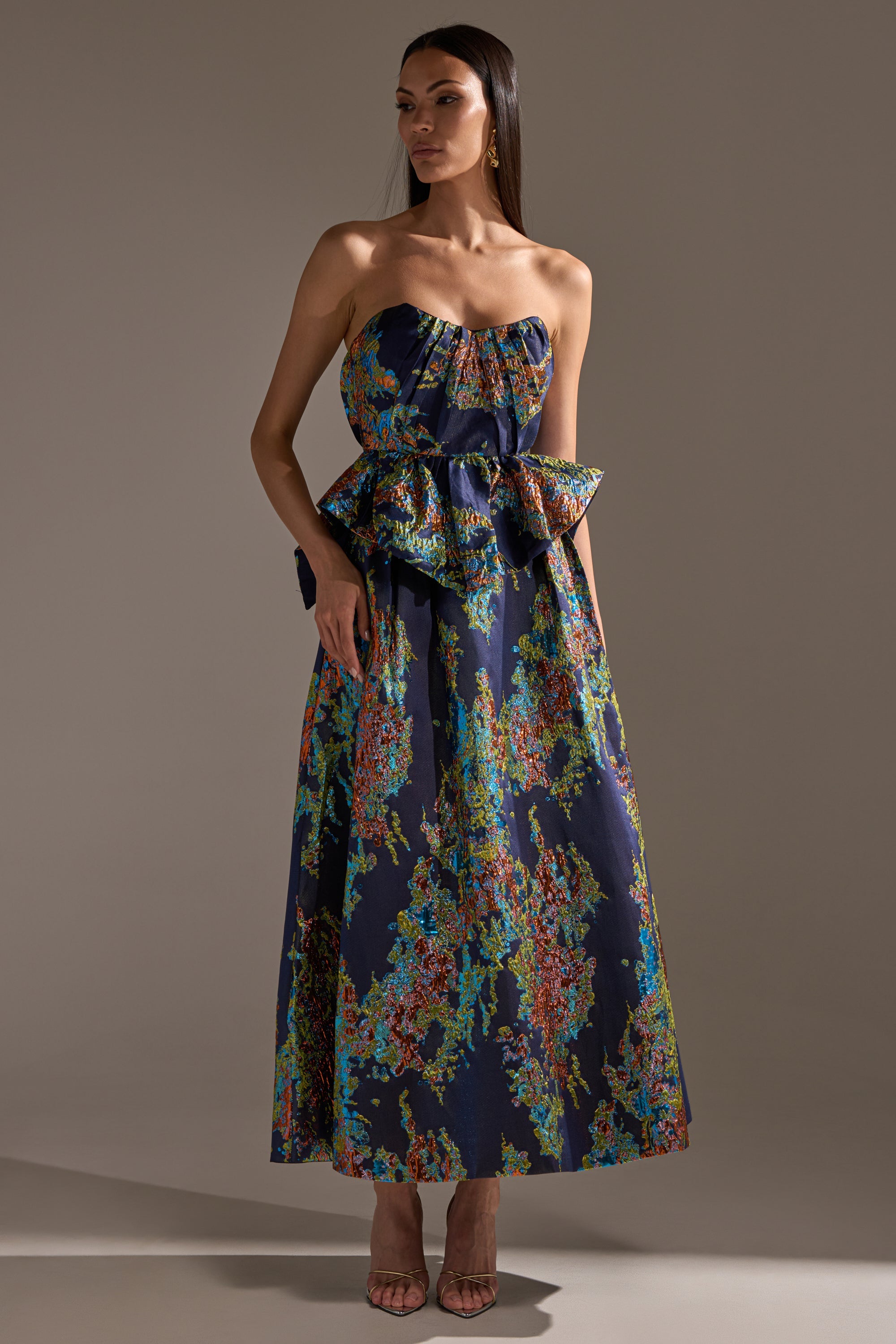 IN THE WILD BROCADE MAXI SKIRT